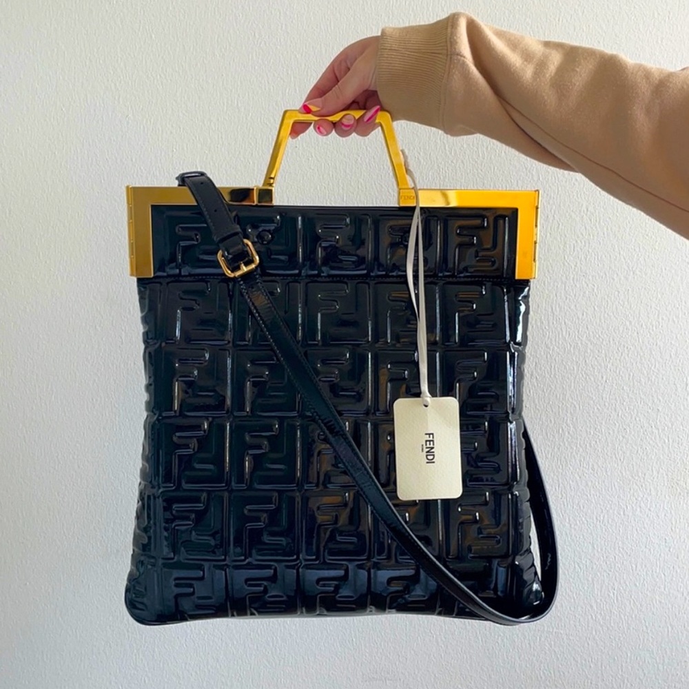 2019 Fendi Zucca Embossed Tote